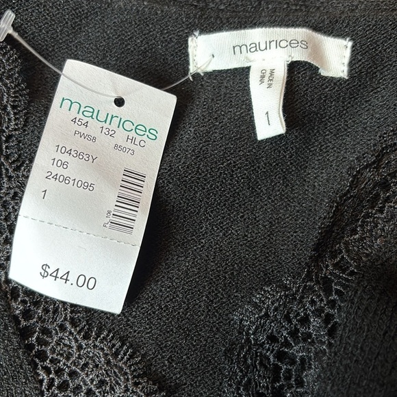MAURICES Black Long Sleeve V-Neck Sweater Size 1 - Picture 8 of 8